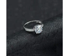 Solid 925 Sterling Silver Zirconia Promise Ring