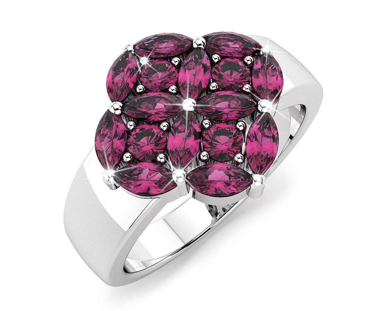 Solid Sterling Silver Ruby Ring