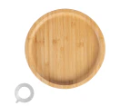 Grey Round Children's Bamboo Suction Plate - Dining Dish - Stay Put Silicone Cup - Eco-friendly - by Tiny Dining