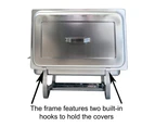 EHOME 4.5L*2 Insulated 304 Stainless Steel Food Warmer Bow Buffet Bain Marie Chafing Dish Stainless Steel Chafing Dish Buffet Chafer Set Frame Water Tray