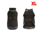 Brown XL Pet Puppy Dog Clothes Warm Jumper Windproof Autumn Winter Coat Jacket Clothes Clothing Soft Fur Collar Outdoor