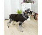 Brown M Pet Puppy Dog Clothes Warm Jumper Windproof Autumn Winter Coat Jacket Clothes Clothing Soft Fur Collar Outdoor