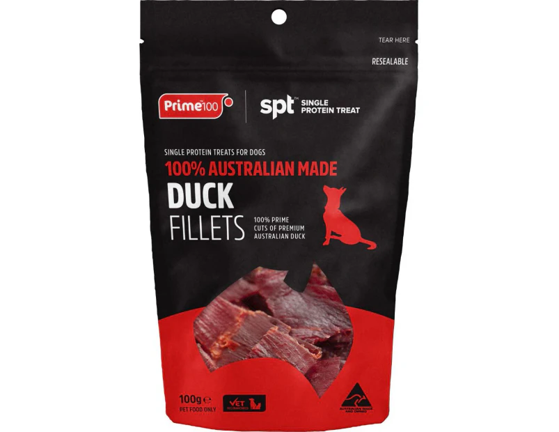 Prime100 SPT Duck Fillets Dog Treats 100g