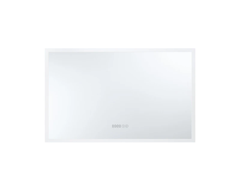 LUXSUITE Bathroom Mirror Smart with LED Light Anti Fog Wall Mounted for Vanity Shower Salon Rectangular 120X80cm