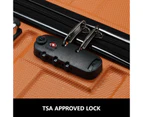 2 Piece Luggage Set Carry On Hard Suitcases Travel Trolley Lightweight TSA Lock Orange