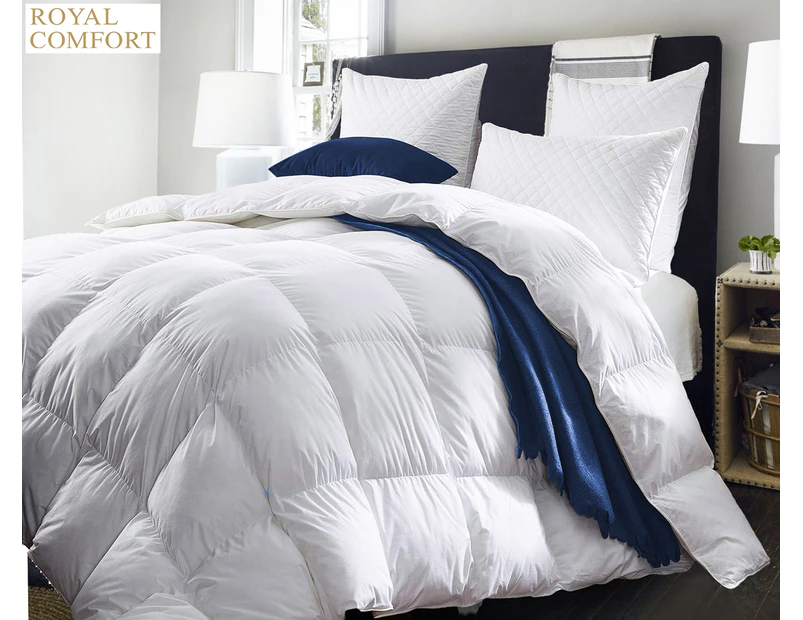 Royal Comfort 500GSM Goose Deluxe Bed Quilt - White