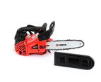 Certa Portable 25cc 10" 750w Easy Start Rubber Handle Power Tool Chainsaw Red