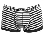     Bonds Men's Fit Trunk - Black/White Stripe