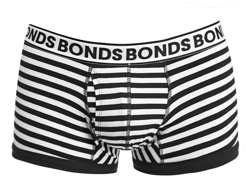     Bonds Men's Fit Trunk - Black/White Stripe