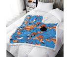 Cookie Monster Double Layer Short Plush Blanket 50"X60"