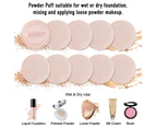 Xceedez 10 Pack Powder Puff Cotton Cosmetic Powder Makeup Puffs Pads Makeup with Ribbon Face Powder Puffs for Loose and