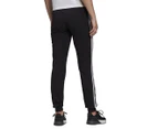 Adidas Women's Essentials 3-Stripes Single Jersey Pants - Black/White