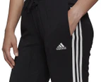 Adidas Women's Essentials 3-Stripes Single Jersey Pants - Black/White