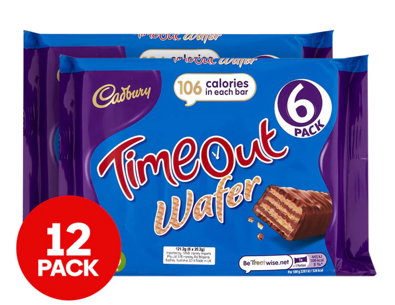 2 x Cadbury Time Out Wafer Bars 6pk