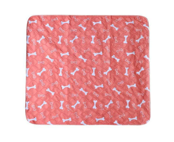 Washable Pet Dog Cat Puppy Training Pee Reusable Pads Cushion Bed Absorbent Mat - Grey Bone