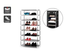 Ovela 126cm Stackable Shoe Rack & Storage Wardrobe Shelf Home Organiser Black