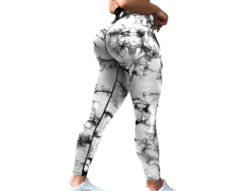 TIE DYE Scrunch Bum Leggings Women Seamless Marble Workout Wear Yoga Pants  Ruched Booty Tights Sports Fitness Outfits Gym Legins