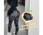 WeMeir Women's Seamless Tie Dye Leggings Butt Lift Yoga Pants High Waist Sports Pants Squat-proof Workout Tights-Black