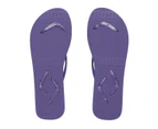Women's Purple Slim Thongs  (with arch support and interchangeable straps)