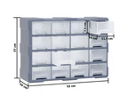 Nnevl Multi Drawer Organiser With 16 Middle Drawers 52x16x37 Cm