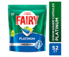 4 x 52pk Fairy Platinum All In One Dishwasher Capsules Lemon