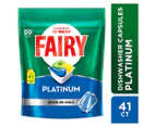4 x 41pk Fairy Platinum All In One Dishwasher Caps Lemon