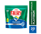 5 x 20pk Fairy Platinum All In One Dishwasher Caps Lemon