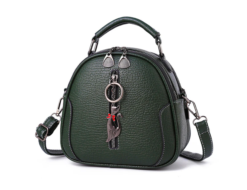 Mini Leather Shoulder Bag -Green