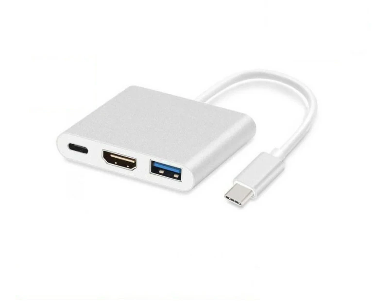 USB 3.1 Type-C Thunderbolt3 to HDMI Display Adapter Plus USB3.0 OTG Port USB-C Port 3-in-1 For Apple Macbook Pro Air Laptop Notebook to HDTV Monitor