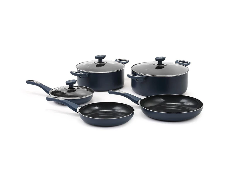 8pc Ovela Kitchen Diamond Ceramic Coating Series Non-Stick Cookware Pot/Pan Set