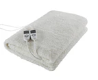 Trafalgar Multi-Zone Sherpa Fitted Electric Double Blanket w/ LCD Display White