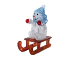 Acrylic Snowman On Sleigh