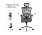 Sihoo M57 Ergonomic Office Chair, Computer Chair Desk Chair High Back Chair Breathable,3D Armrest and Lumbar Support - Grey