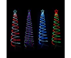 2.1M LED Double Spiral Tree - 4 Colour Options - White + Blue