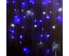 Solar 480 LED Icicle Light - 4 Colour Options - Blue + White