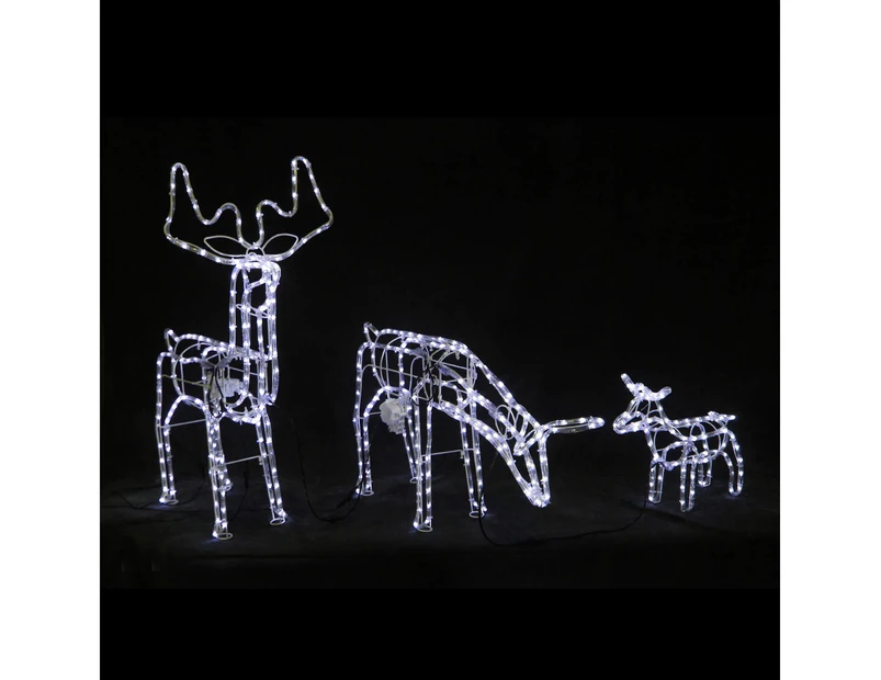 3D Illuminated LED Reindeer Family with Motor | Three Colour Options ...