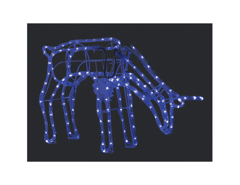 3D Illuminated LED Reindeer Stand Feeding with Motor | Three Colour Options - Blue
