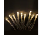 Battery Operated 30 LED String Light Clear Cable - 7 Colour Options - Warm White