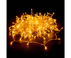 240 LED Fairy Light Chain Clear Cable - 7 Colour Options - Warm White
