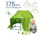 175pcs Kids Construction Fort Building Kit House Tent Toy Gift  Castles 3D Play
