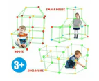 175pcs Kids Construction Fort Building Kit House Tent Toy Gift  Castles 3D Play