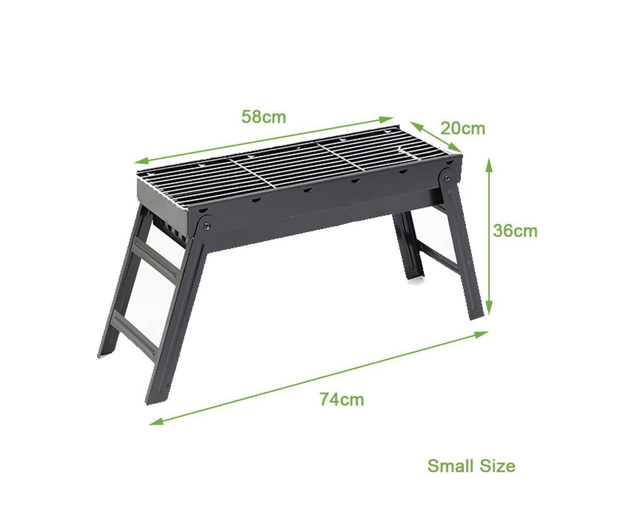 Foldable Portable BBQ Charcoal Grill Barbecue Camping Hibachi Picnic - Small