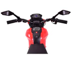 POSHO Red 12V Kids Ride on Dirt Style Motorcycle with Hand Throttle