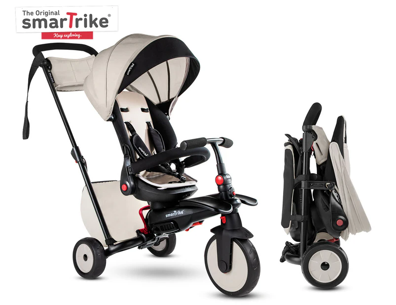 SmarTrike Str7 Folding Tricycle Stroller - Warm Grey/Black
