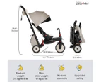 SmarTrike Str7 Folding Tricycle Stroller - Warm Grey/Black