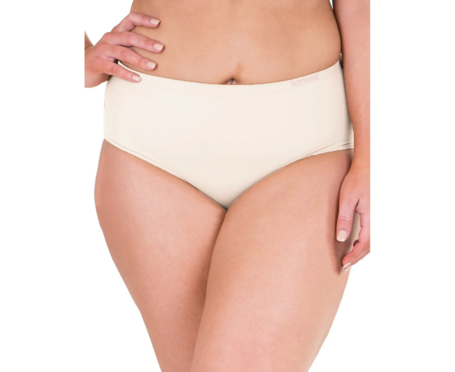 Autograph Underwear Full Brief Sonsee - Womens - Plus Size Curvy - Nude