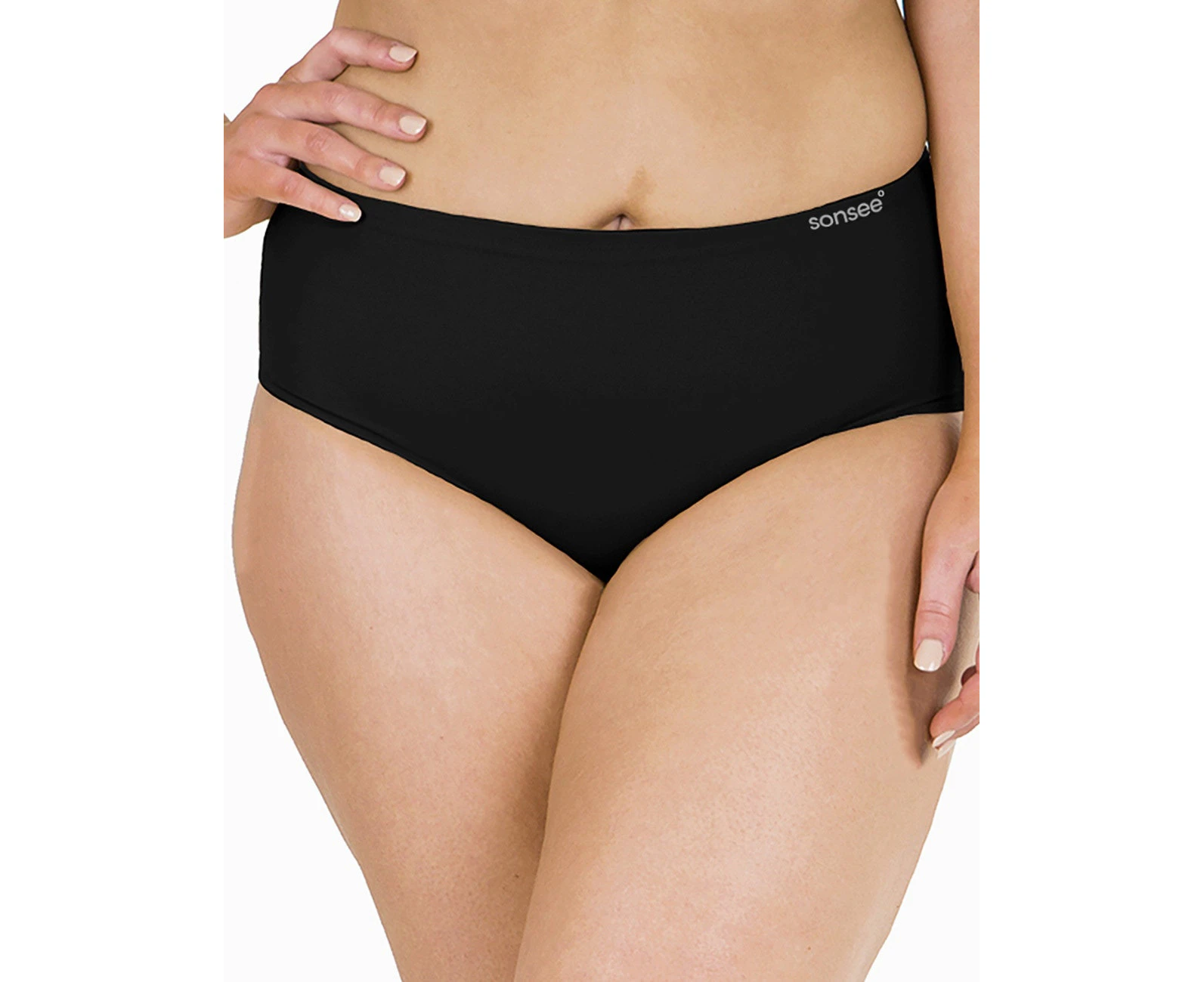 Autograph Underwear Full Brief Sonsee - Womens - Plus Size Curvy - Black