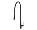 Black Kitchen Sink Mixer Tap Flexible Rubber Spout 2 Modes Hot Cold Tap Bar Sink Faucets