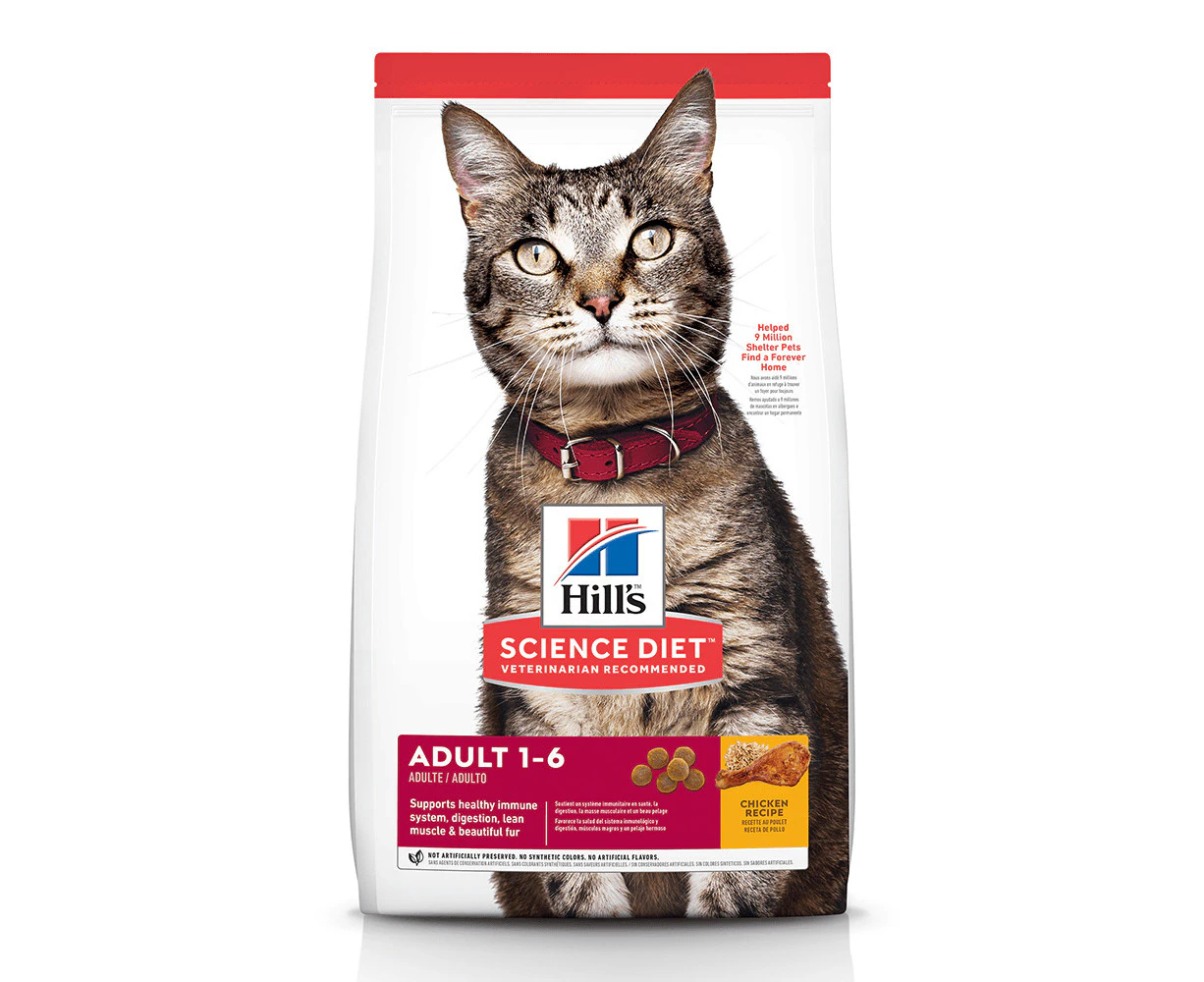 Hills Adult 1+ Optimal Care Dry Cat Food Chicken 4kg