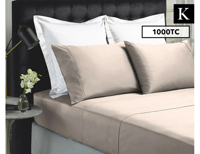 Royal Comfort 1000TC Balmain Bamboo Cotton King Bed Sheet Set - Dove